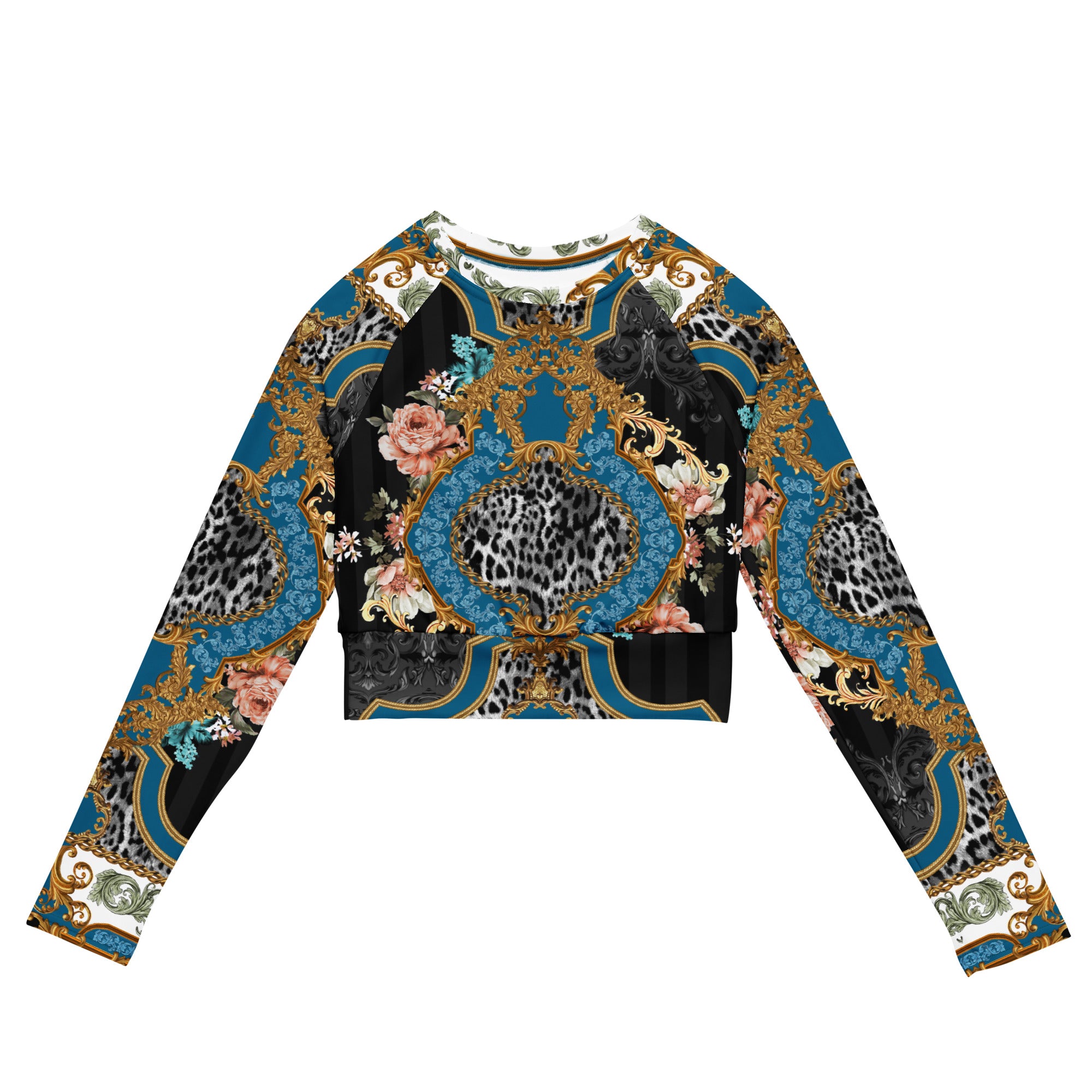 Luxe long-sleeve crop top