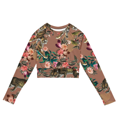 Luxe long-sleeve crop top